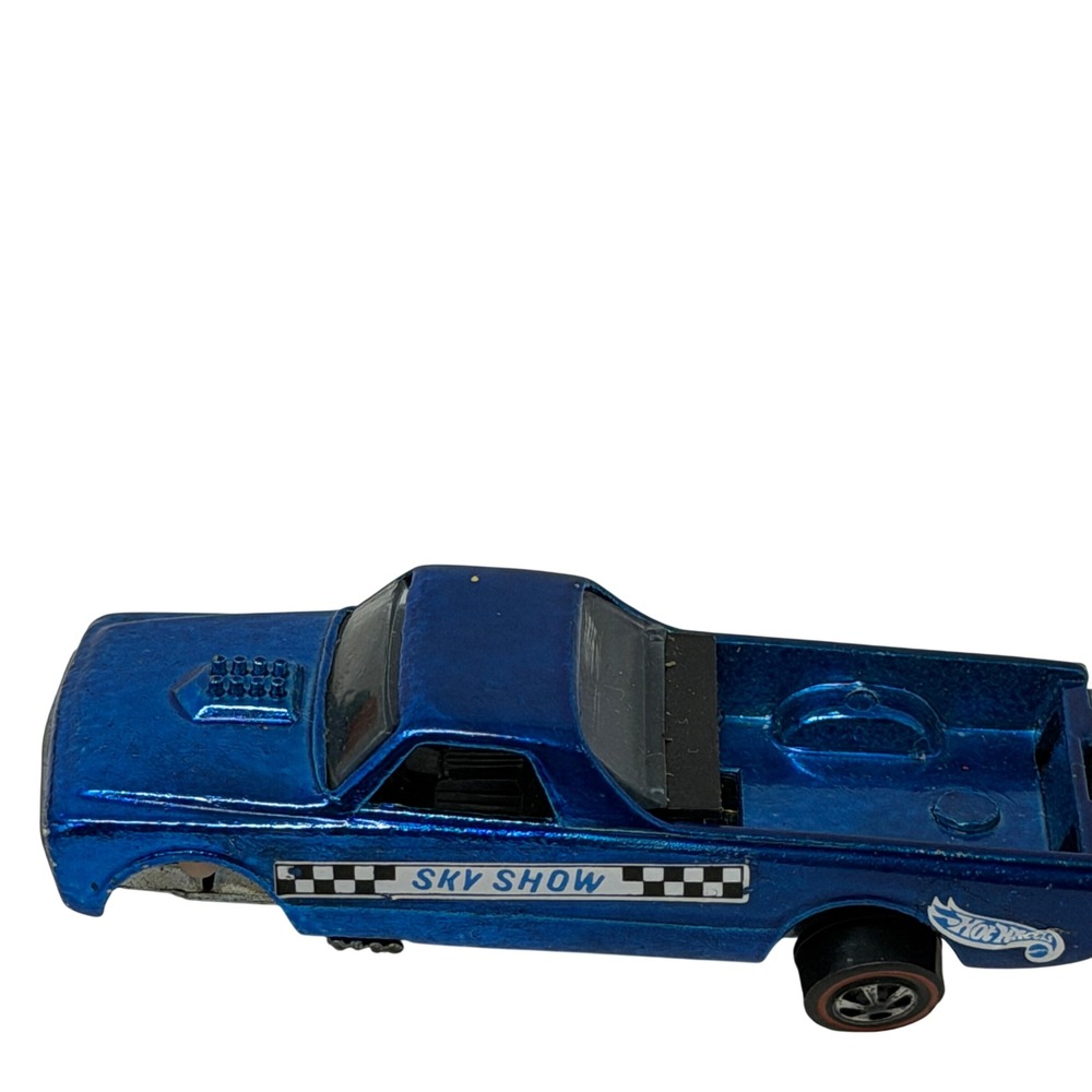 Hot Wheels Redline Sky Show Fleetside Blue USA Missing Wheel Ramp